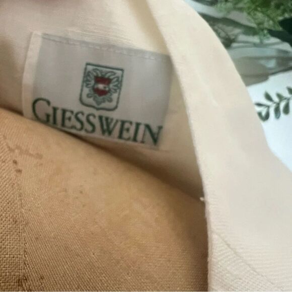 Giesswein vintage 100% cream linen boho dress size 8 - Picture 11 of 14